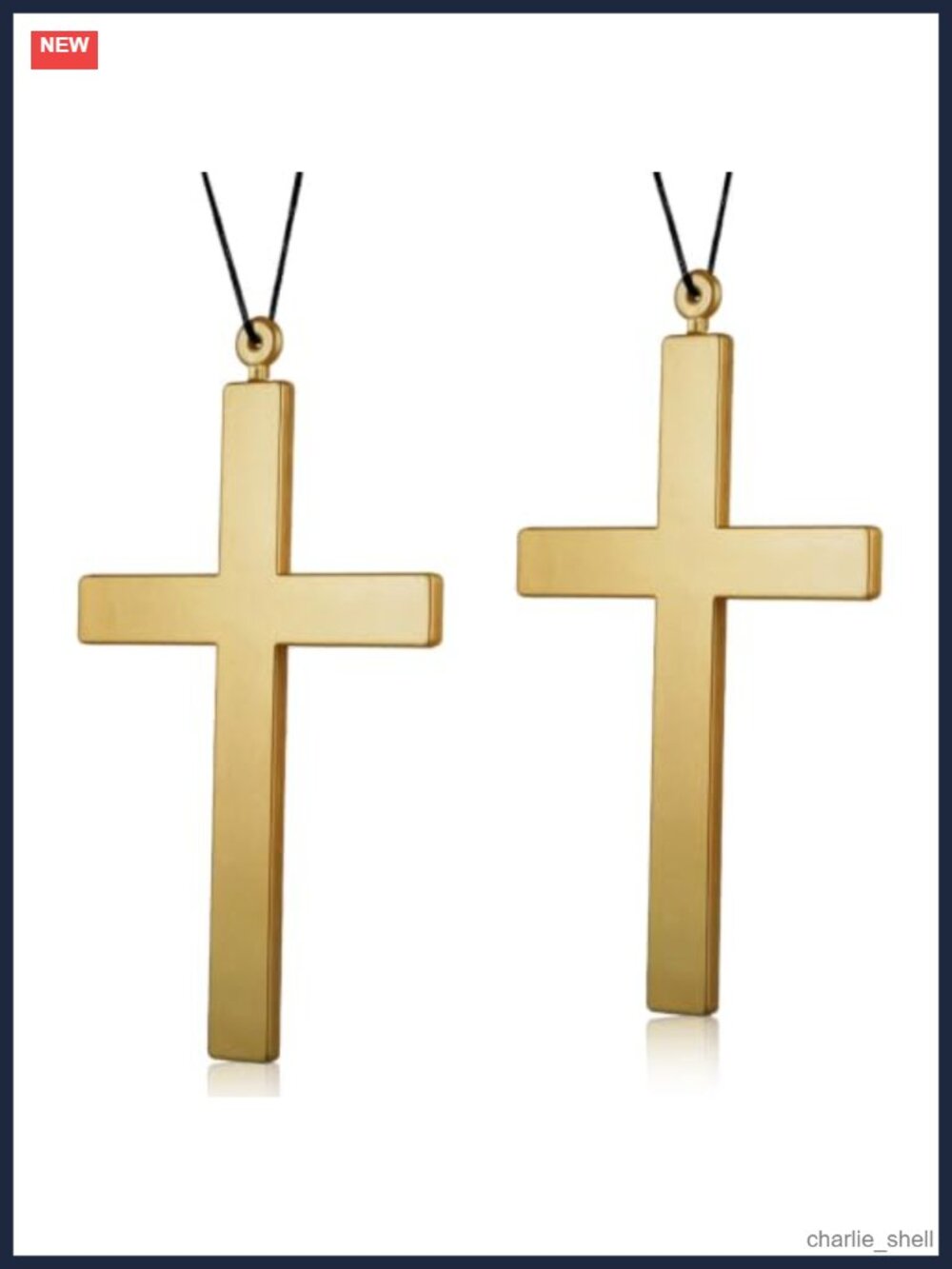 Large Cross Necklace 9 Inch Nun Priest Costume Accessory Halloween